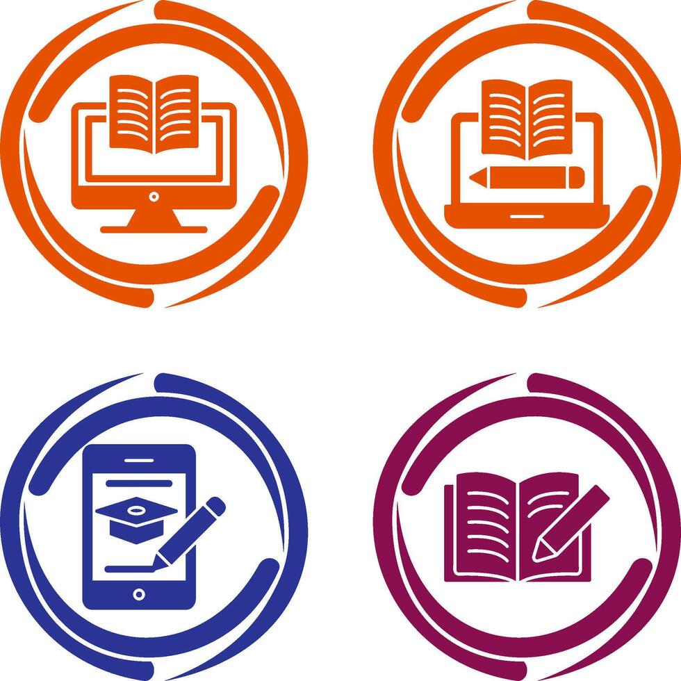 Digital Learning and Written Icon vector