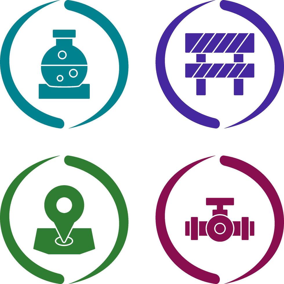 Flask and Barrier Icon vector
