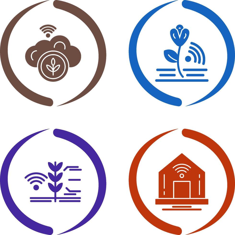 Signal and Flowers Icon vector