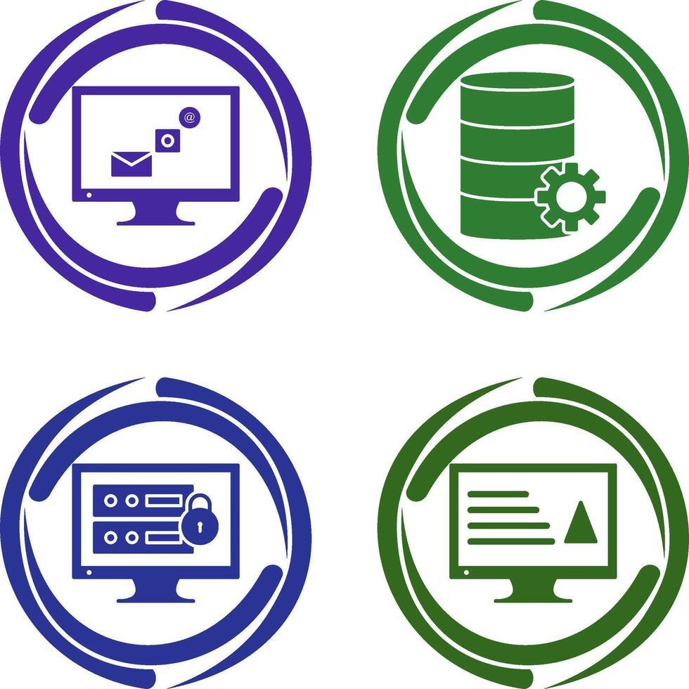 digital marketing and database management Icon vector