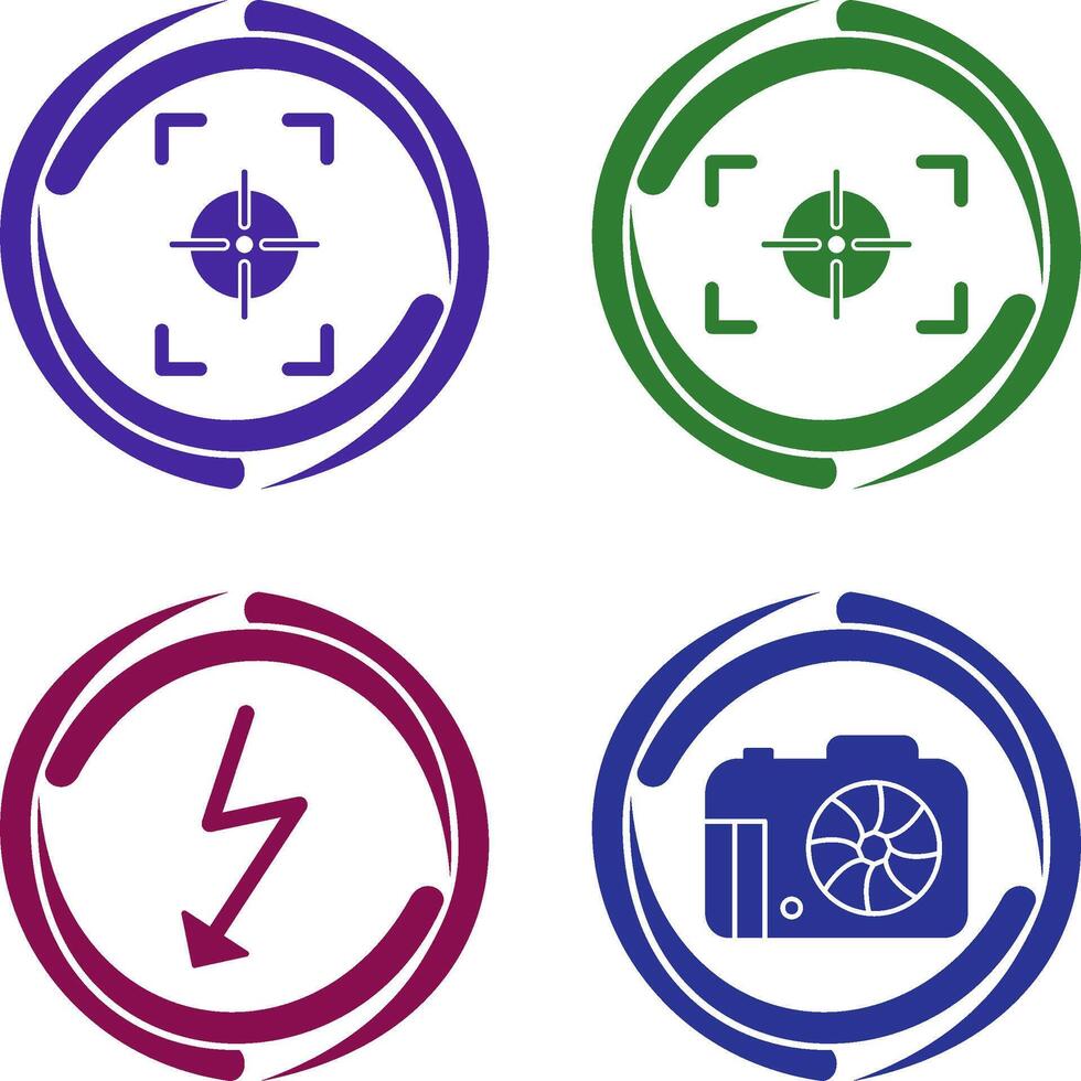 focus vertical and focus horizontal Icon vector