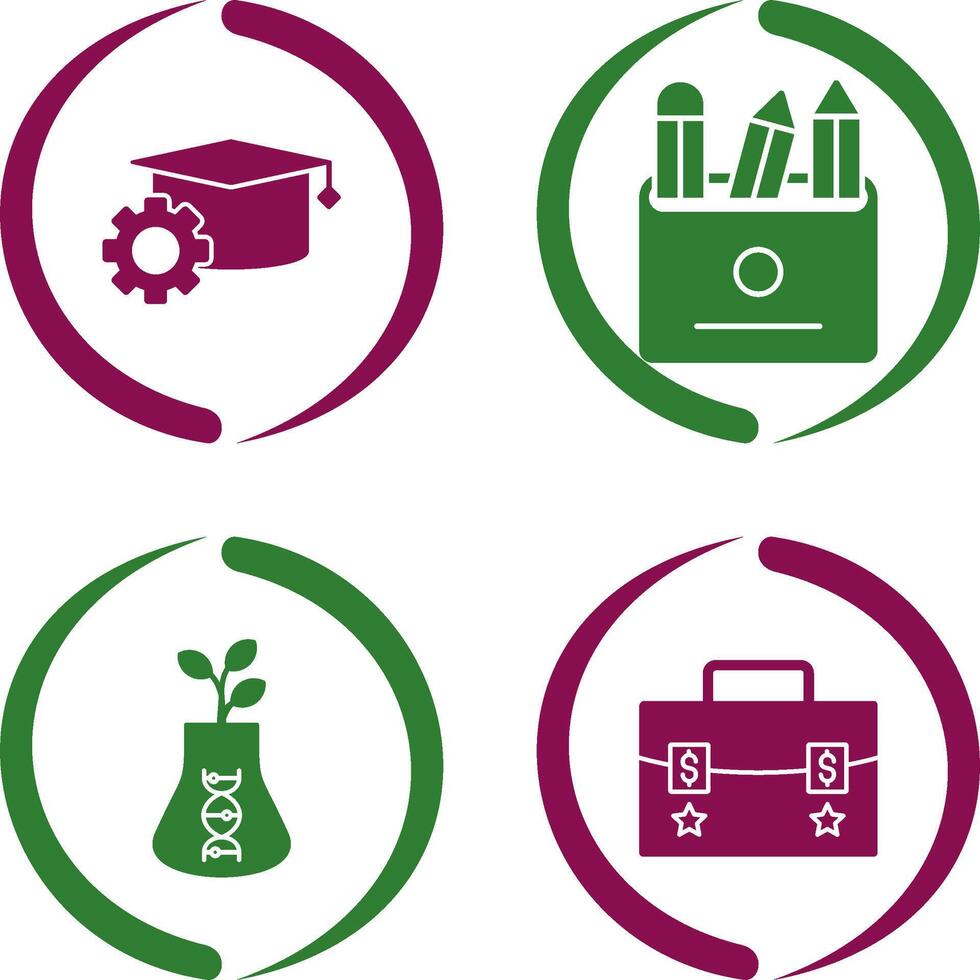 Bachelor and Pencils Icon vector
