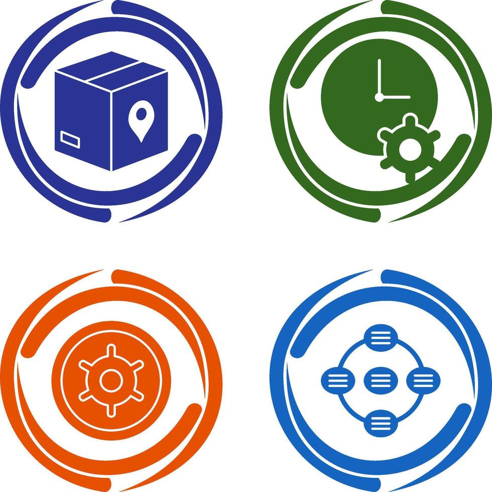 Tracking Services and Time Optimization Icon vector