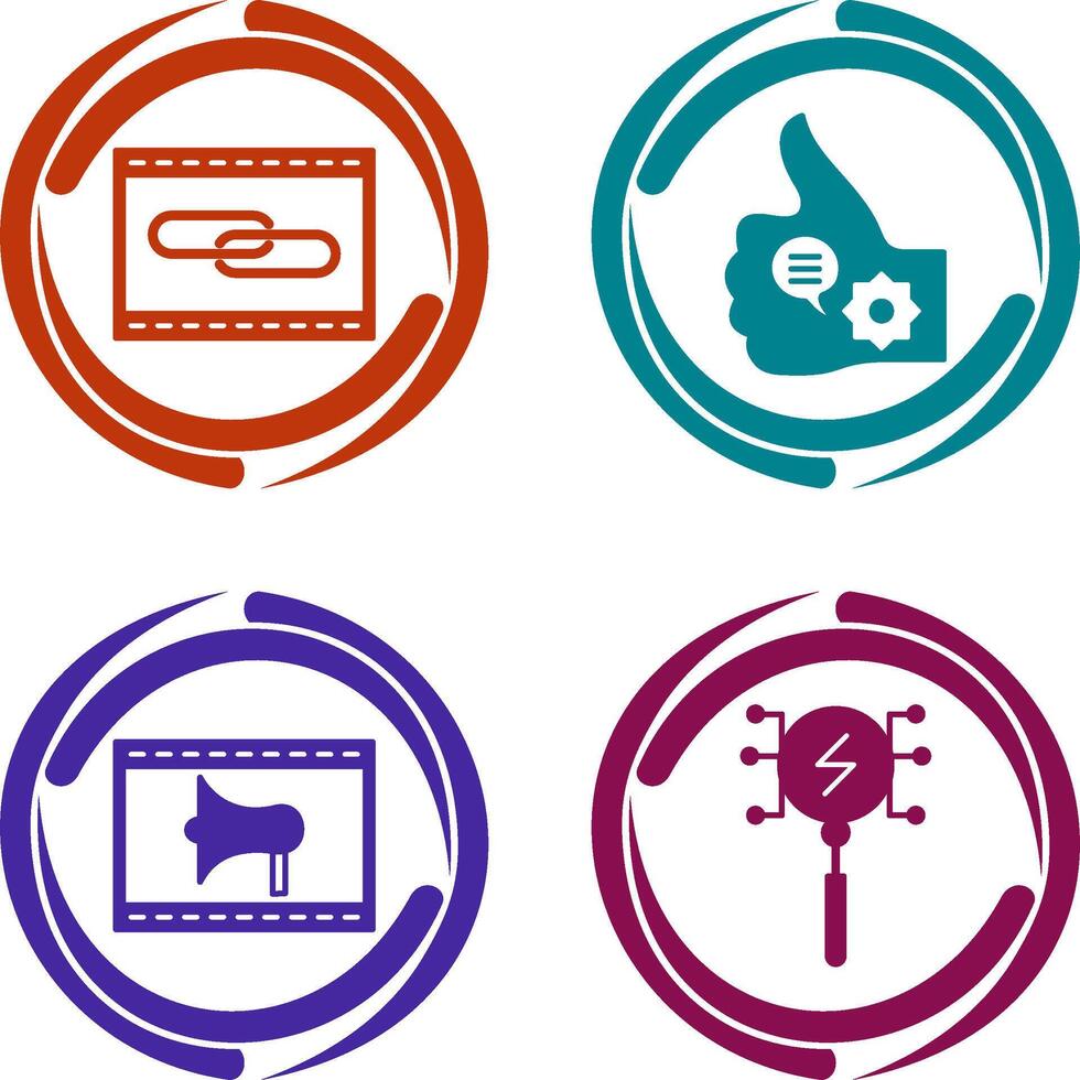 Link Optimization and Like Marketing Icon vector