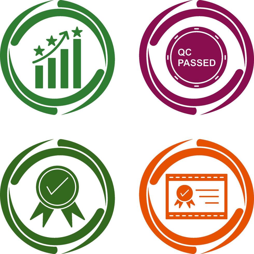 Reputation Management and QC Passed Icon vector