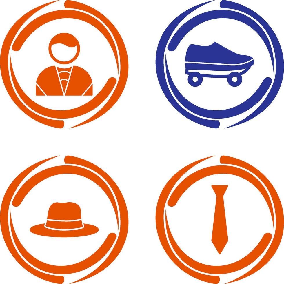 Man and Skates Icon vector