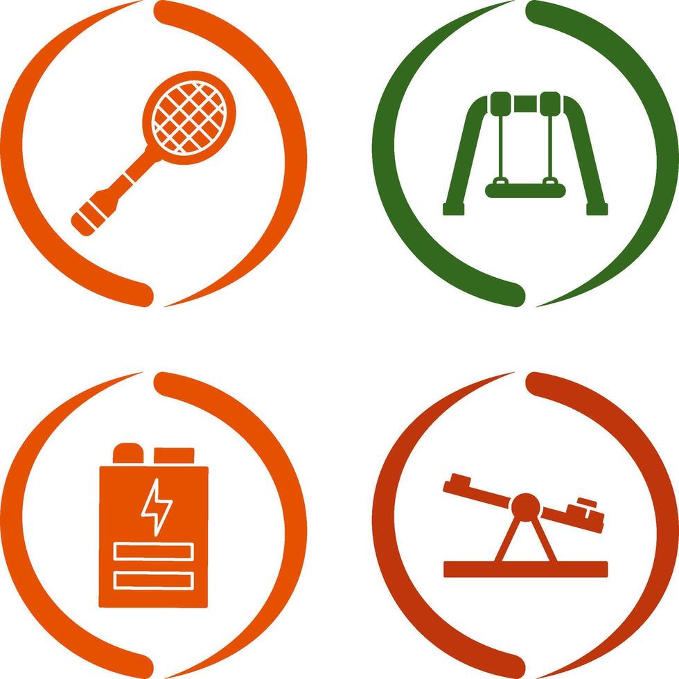 Racket and Swing Icon vector