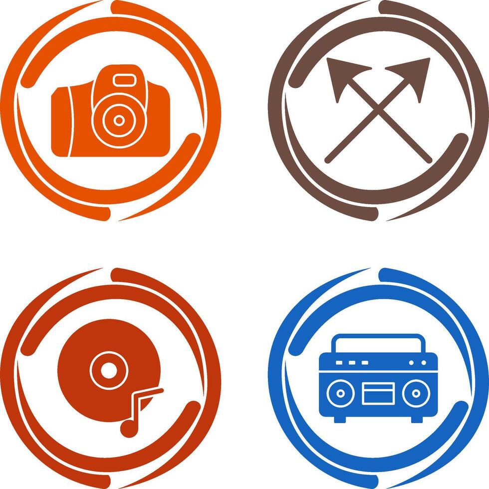 Camera and Arrows Icon vector