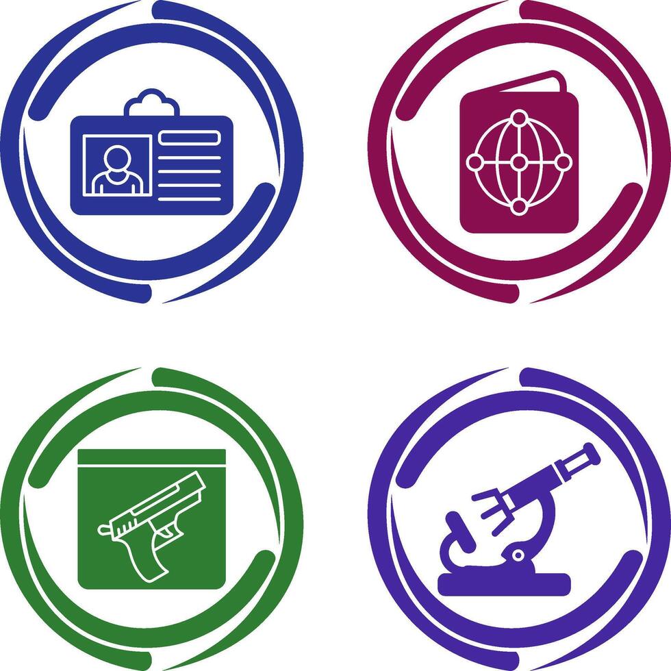 Criminal Card and Passport Icon vector