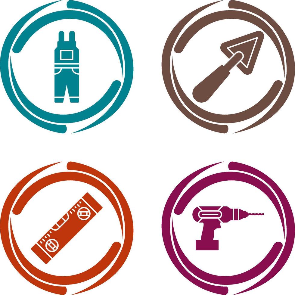 Jumpsuit and Trowel Icon vector