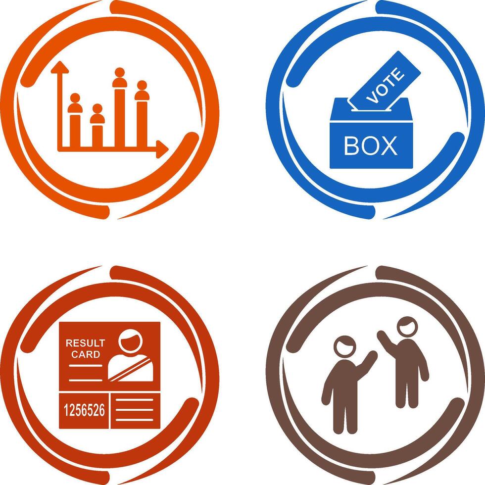 Giing Vote and Candidate and Graph Icon vector