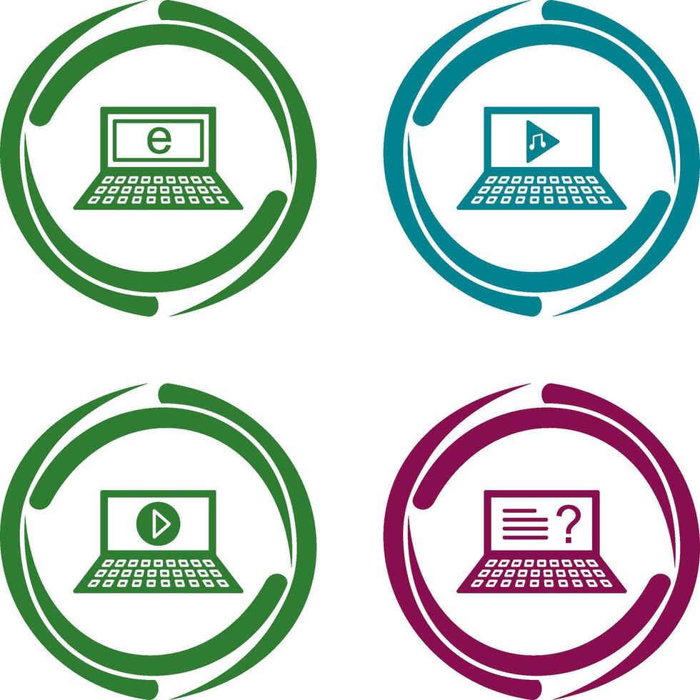 Internet and Play Music Icon vector