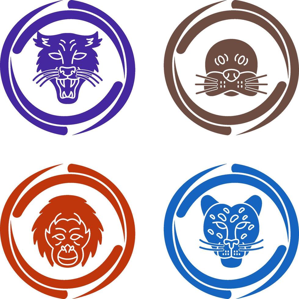 Puma and seal Icon vector