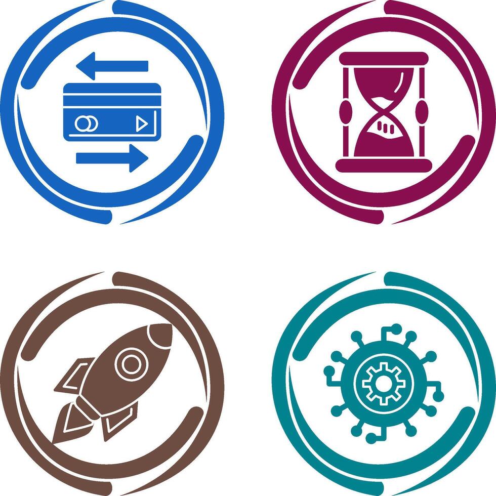 Transaction and Hourglass Icon vector