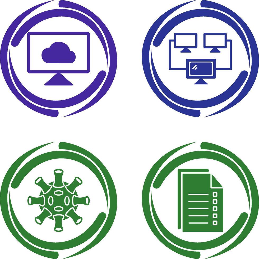 Cloud Systems and Connected Icon vector