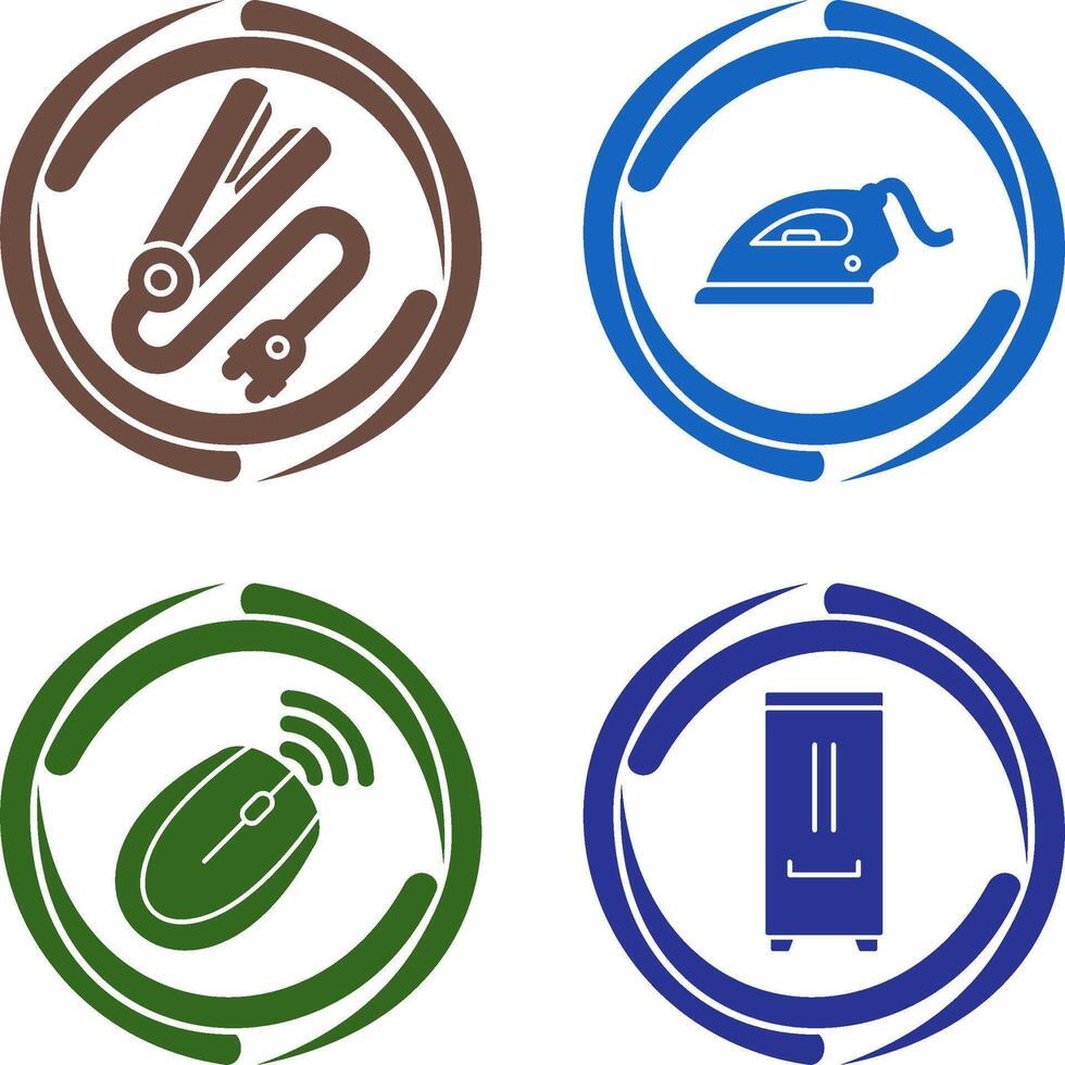 Hair iron and Laundry Icon vector