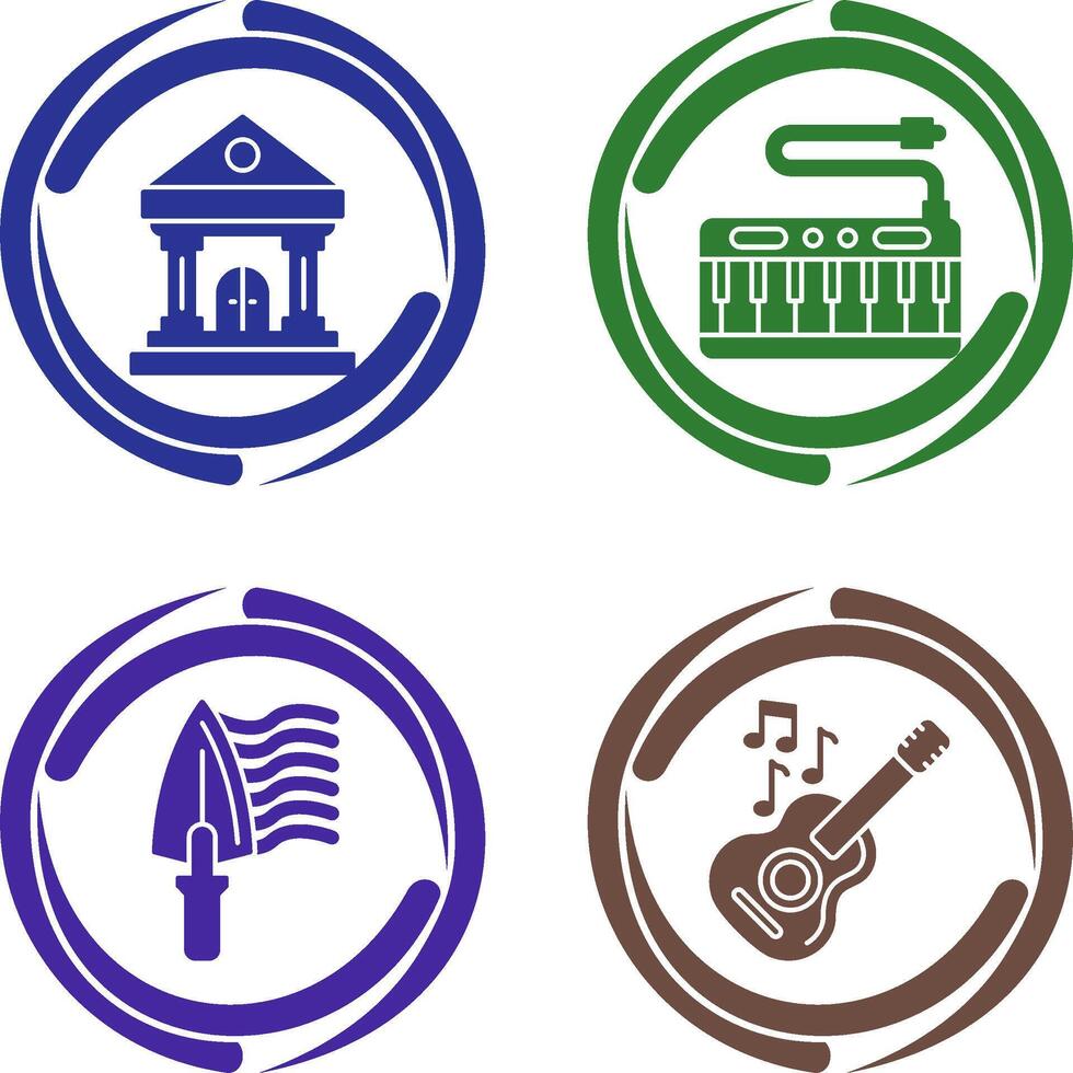 Keyboard and Museum Icon vector