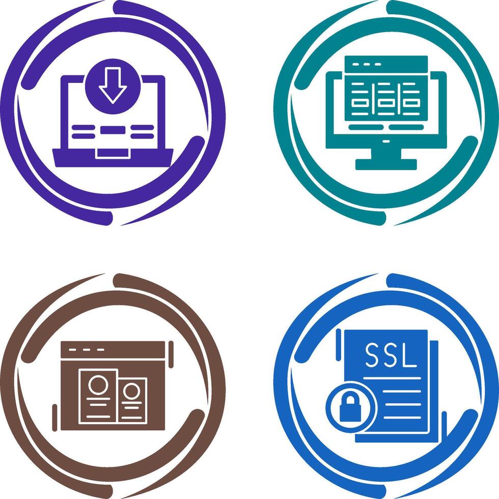 Downlaod and Layout Icon vector