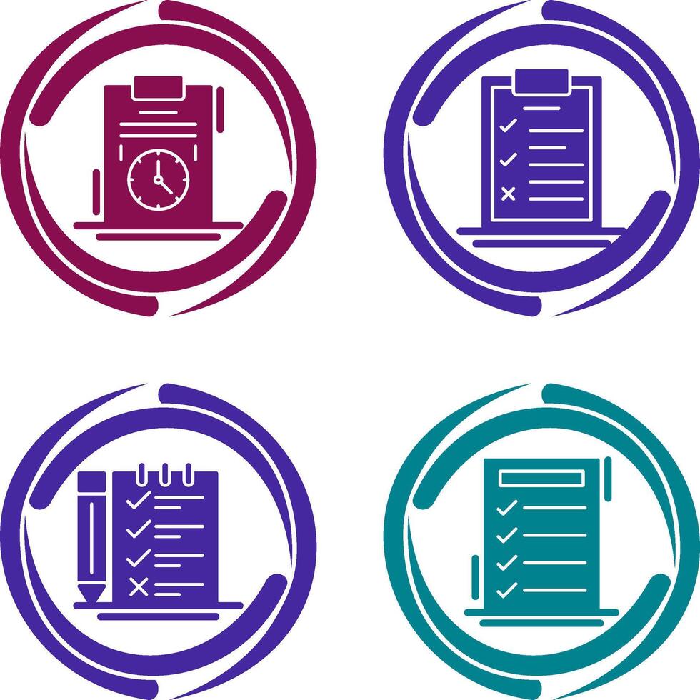 Time Management and Checklist Icon vector