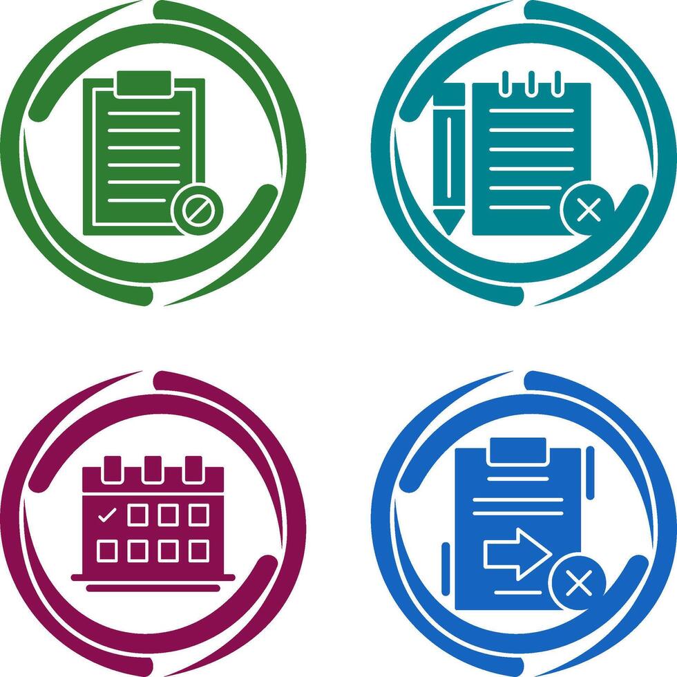 Prohibition and Unchecked Notes Icon vector