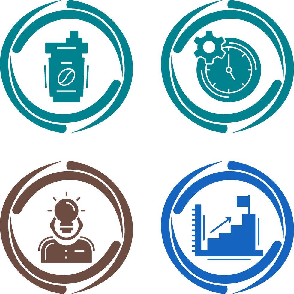Coffee Cup and Productivity Icon vector