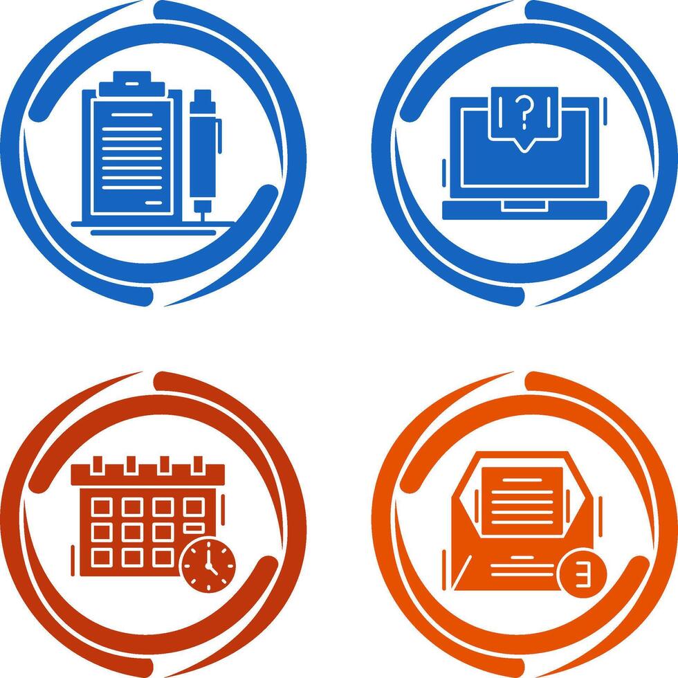 Contract and Question Icon vector