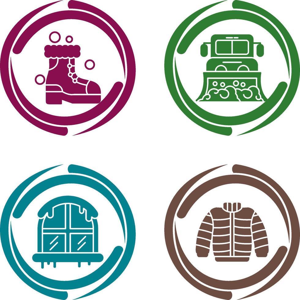 Snowshoes and Truck Icon vector