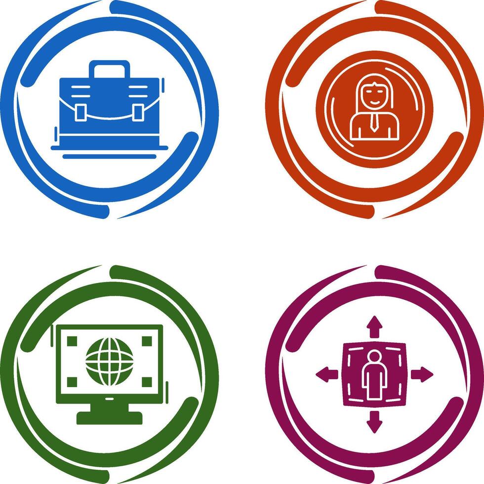 Briefcase and User Icon vector