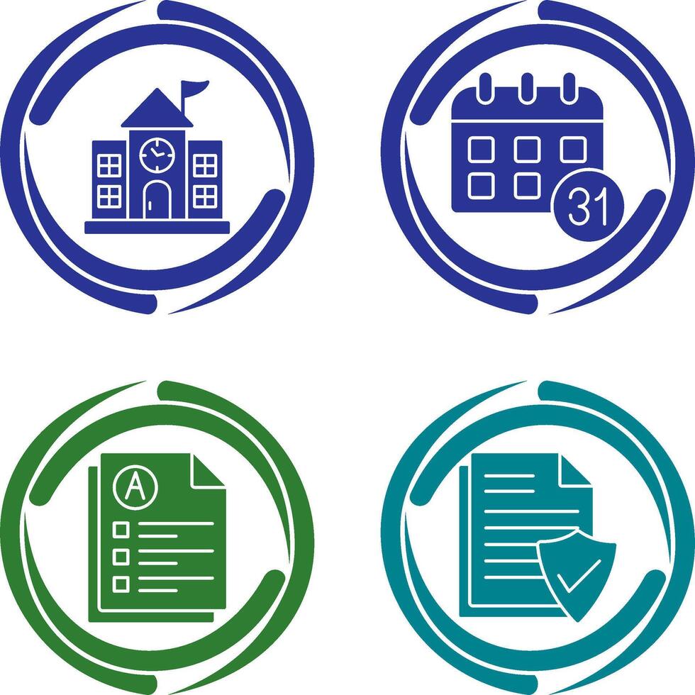 University Campus and Calendar Icon vector