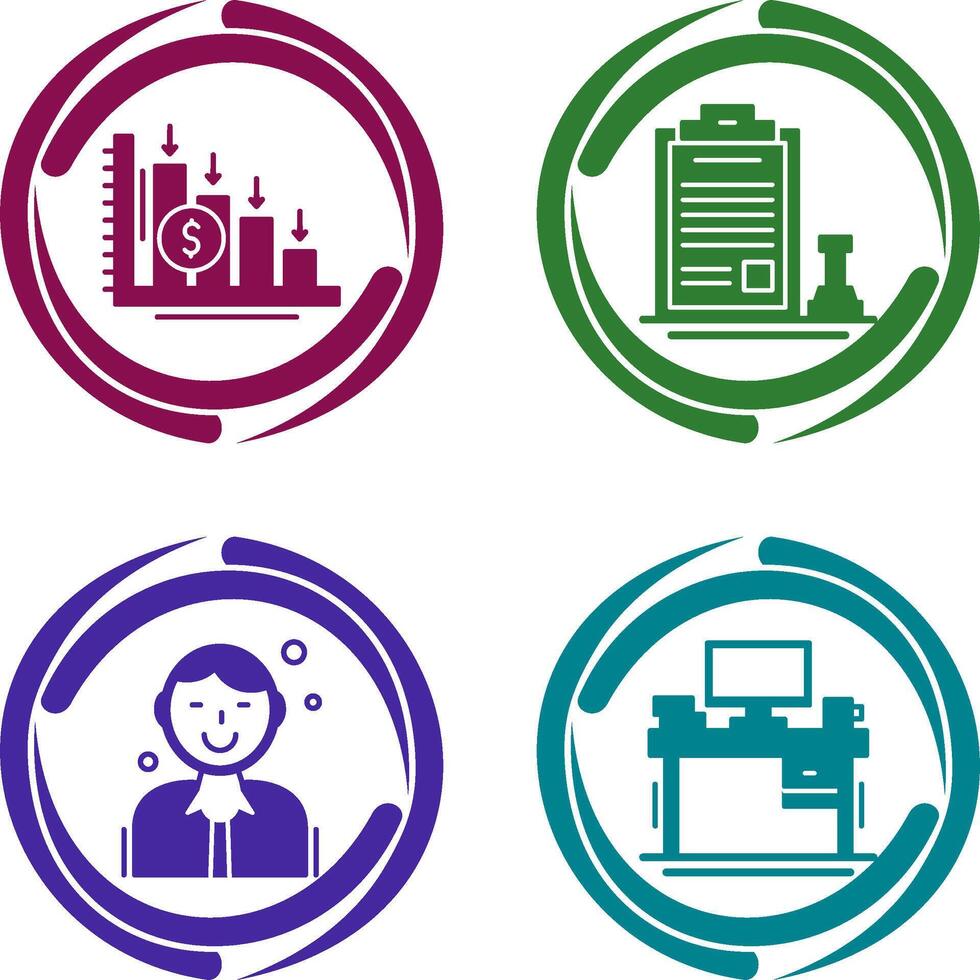 Loss and Stamp Icon vector