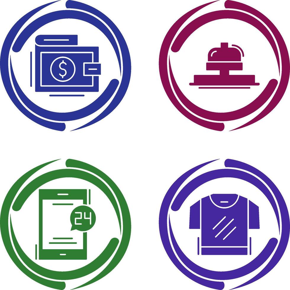 Wallet and Bell Icon vector