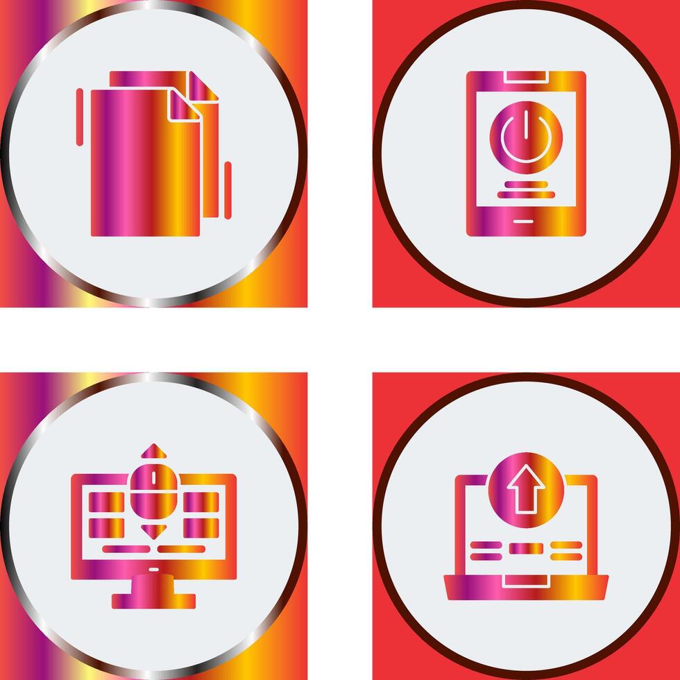 Copy and Power Icon vector