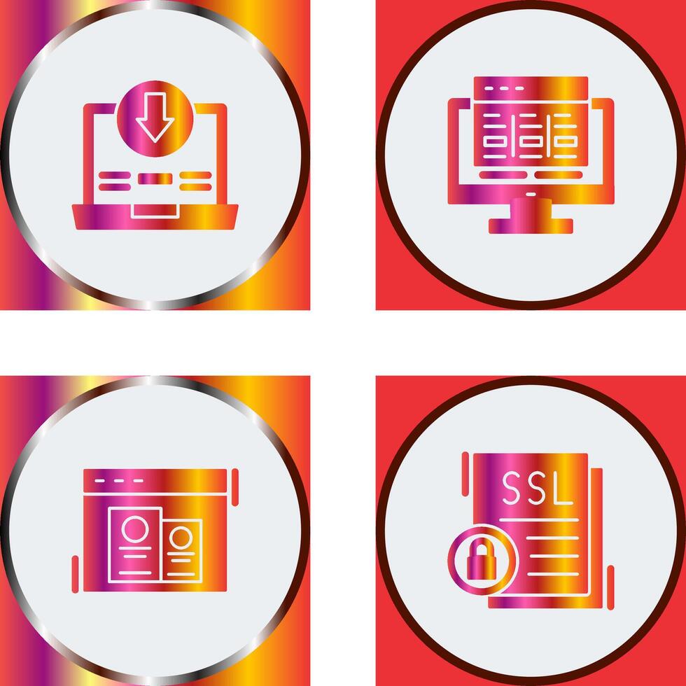 Downlaod and Layout Icon vector
