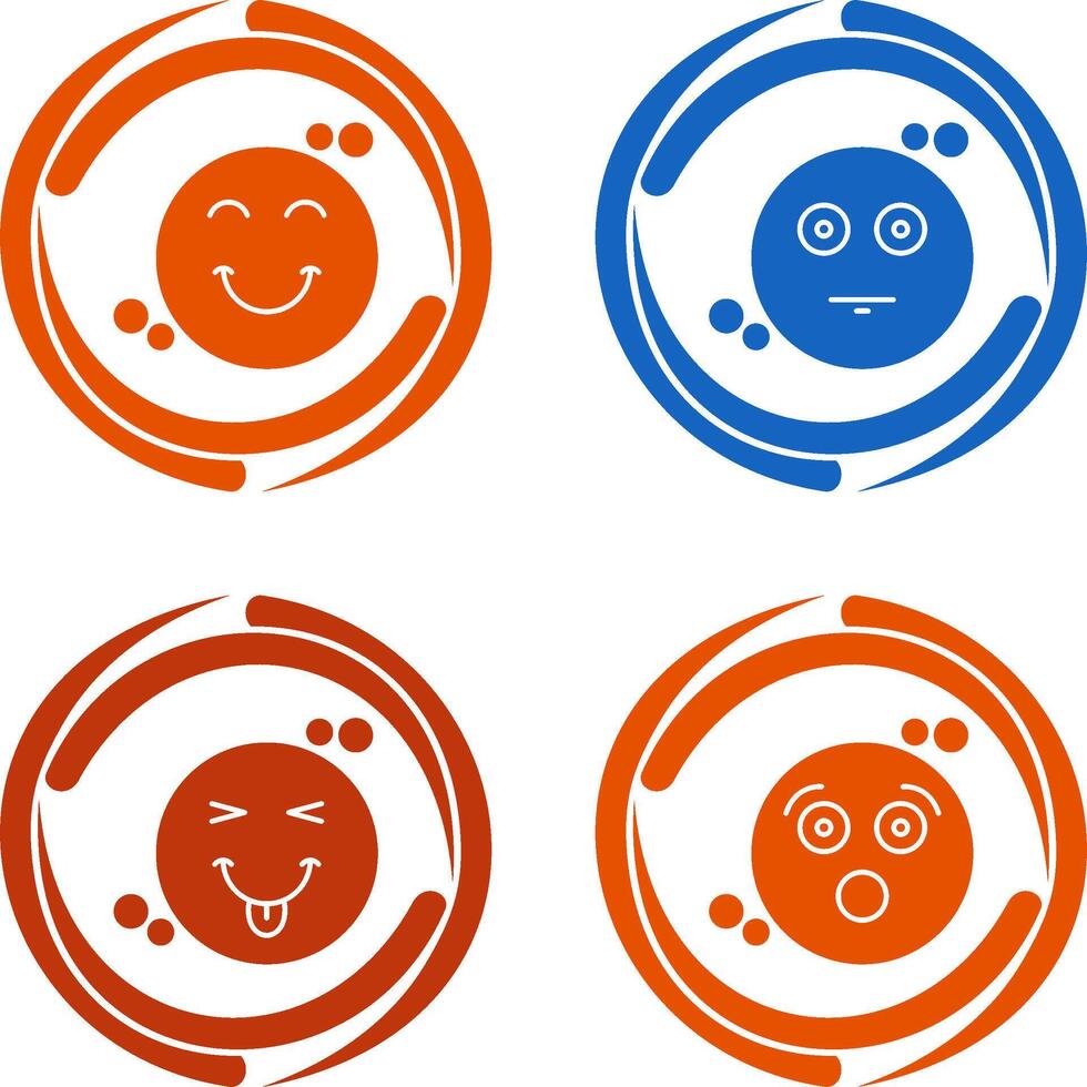 sonrisa y neutral icono vector