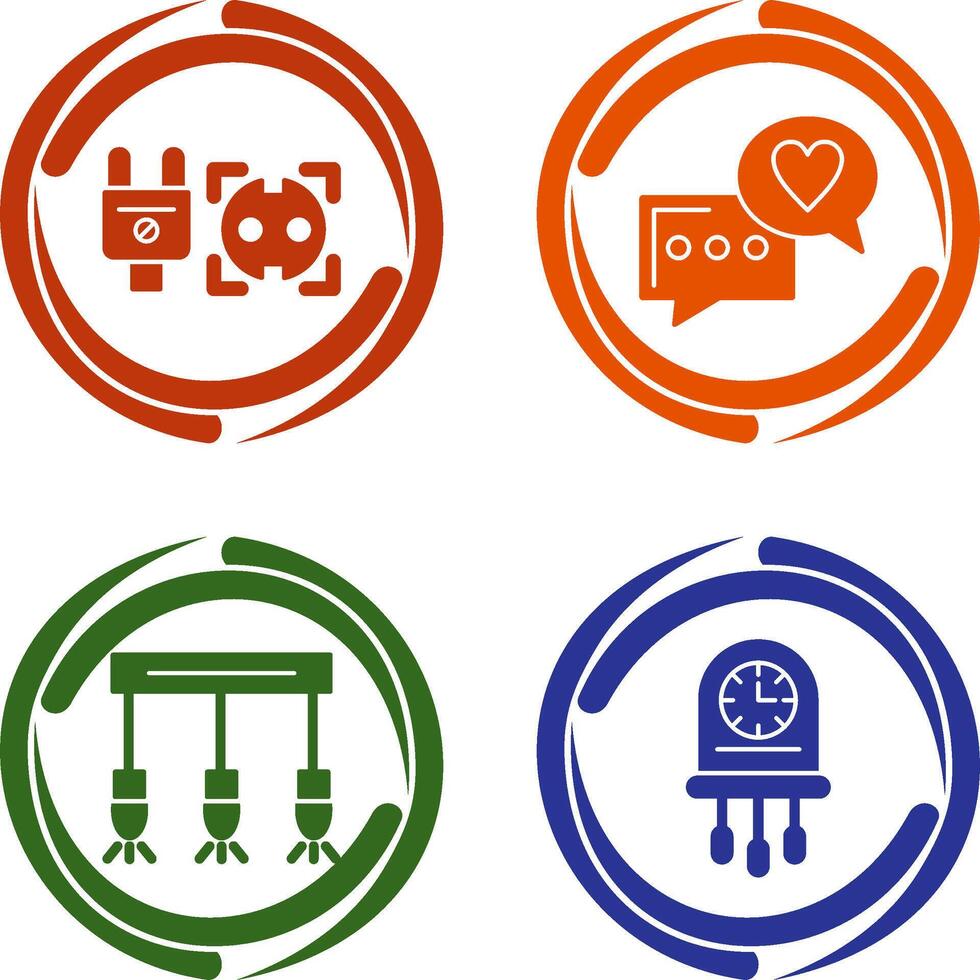 Socket and Chat Icon vector