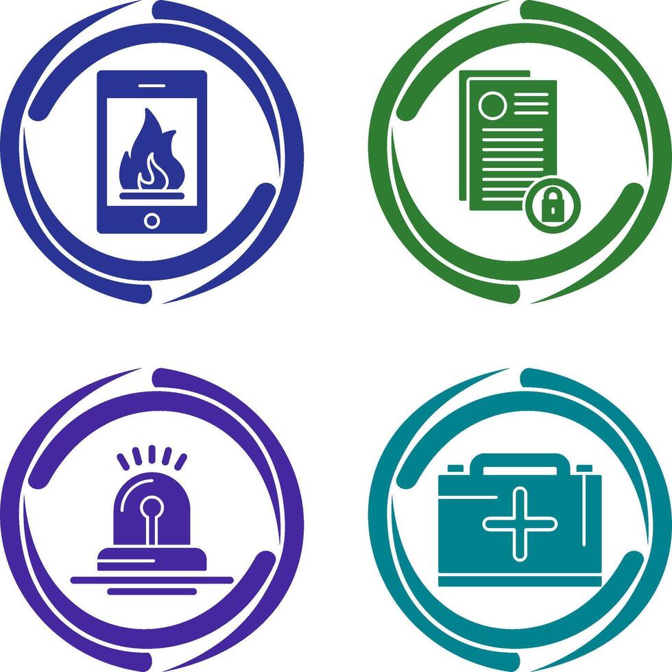 Fire and Privacy Icon vector