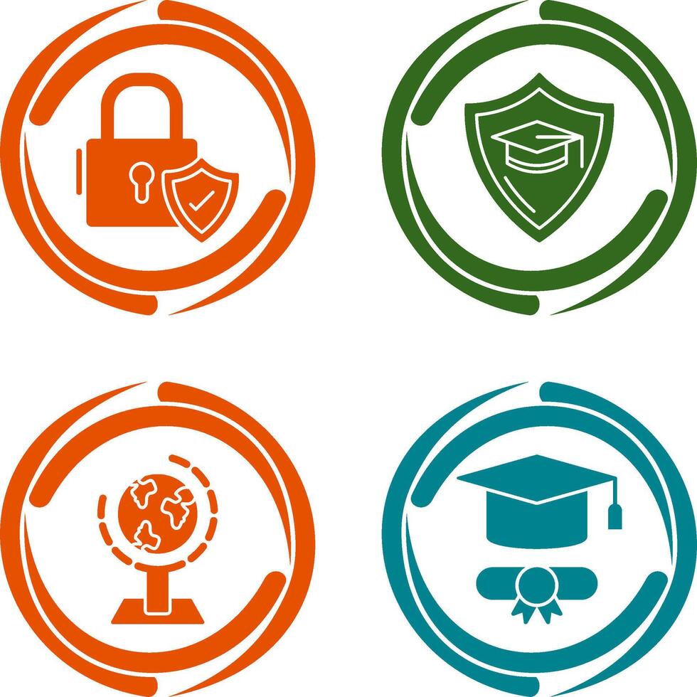 Secure and Education Icon vector