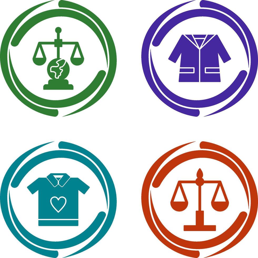 International Law and Suit Icon vector