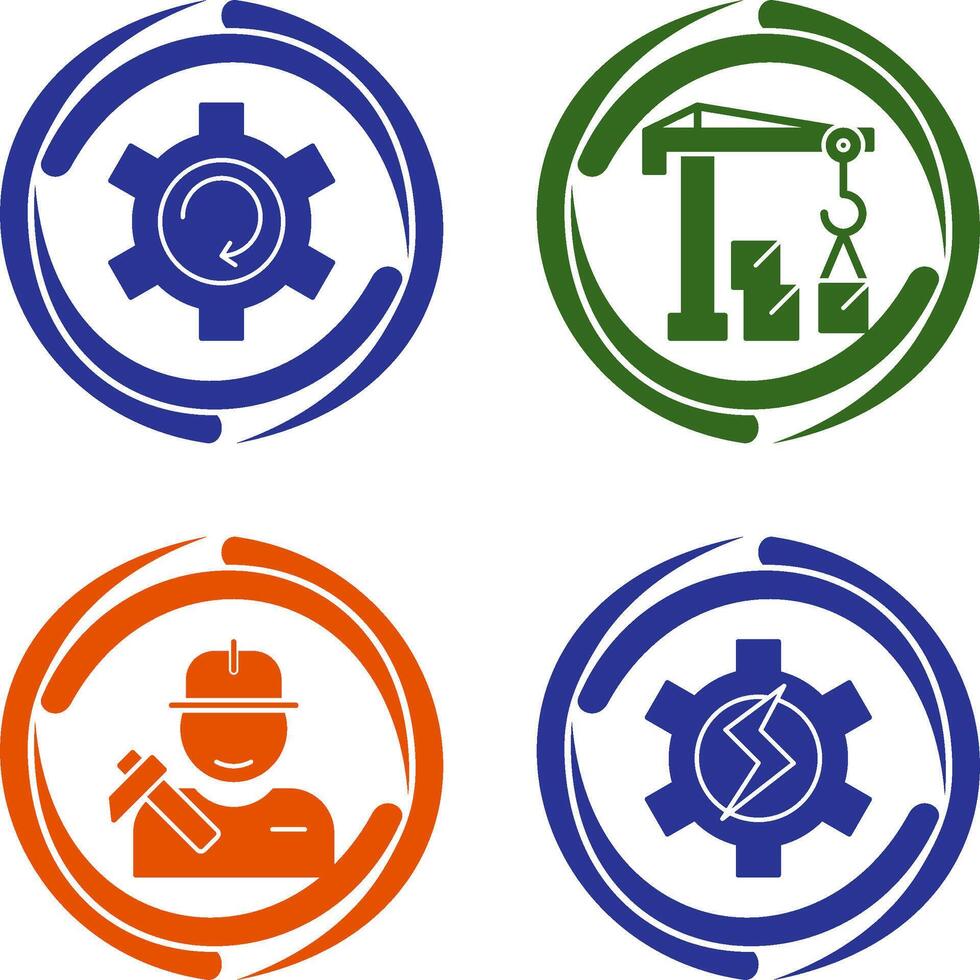 Upgrade and Robotic Arm Icon vector