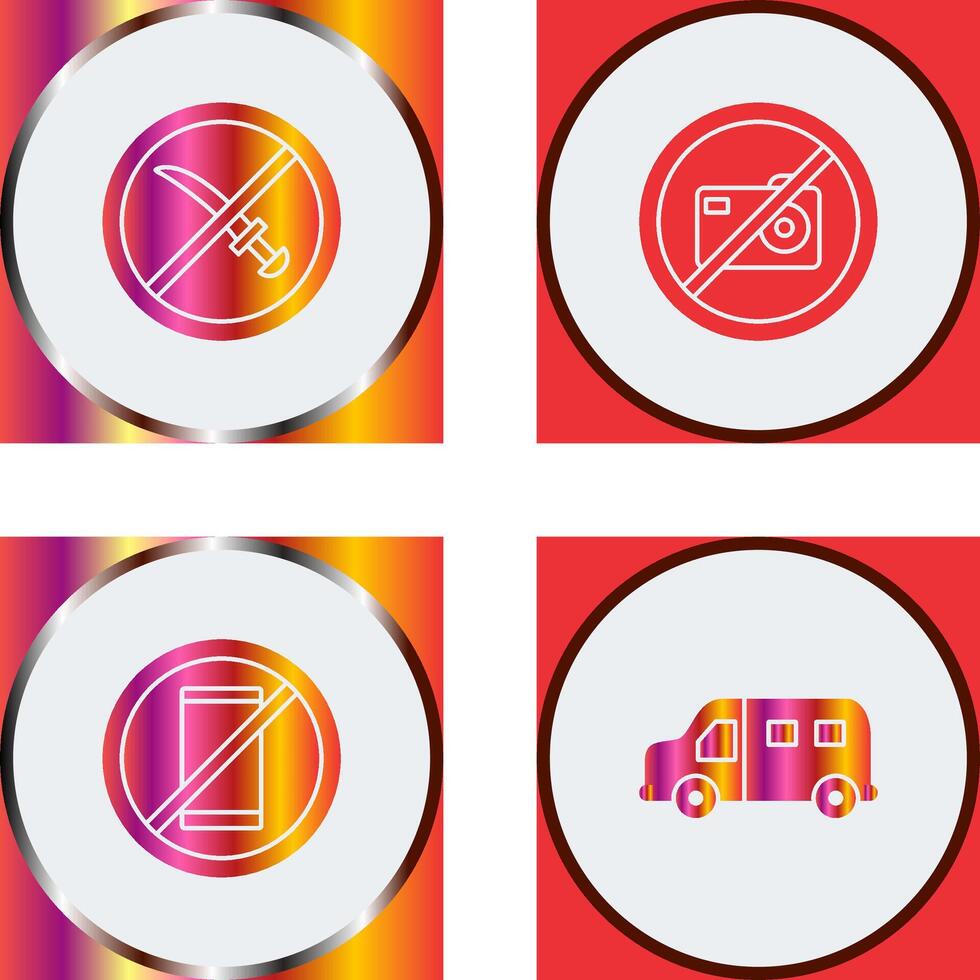 no weapons and no pictures Icon vector
