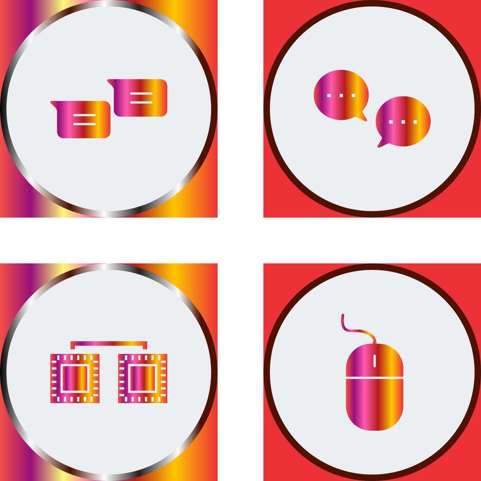 messages and conversation bubbles Icon vector