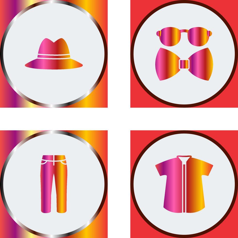 sombrero y hipster estilo icono vector