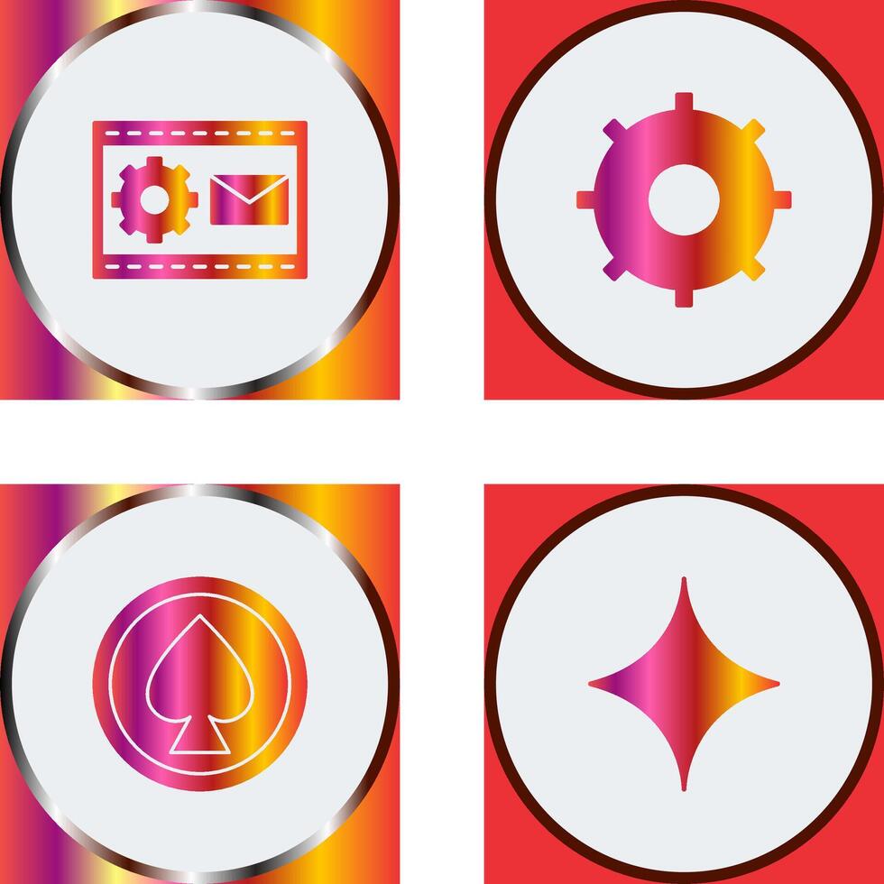 Blogging Service and Setting Icon vector