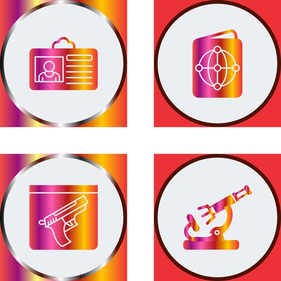 Criminal Card and Passport Icon vector