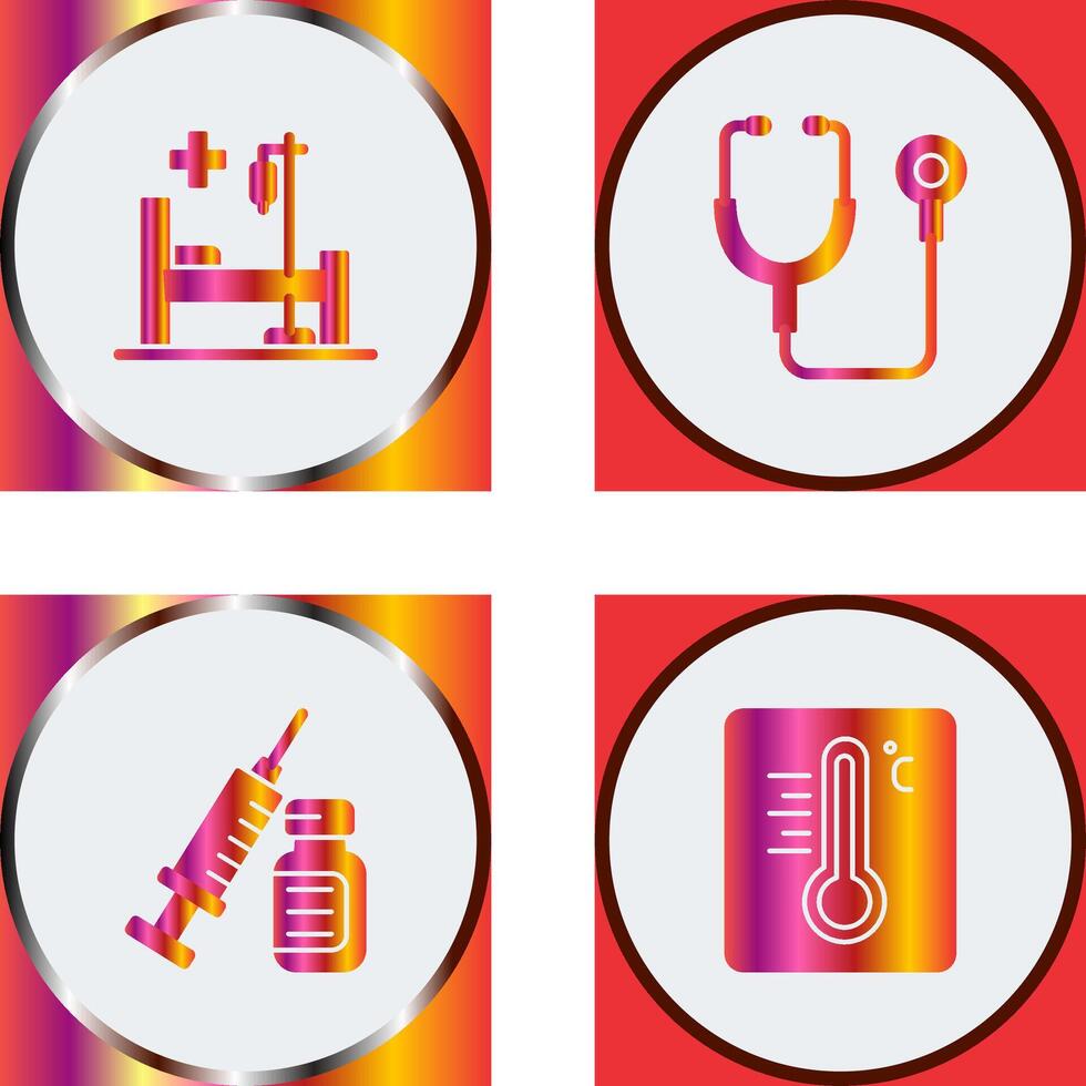 Stethoscope and Hospital Icon vector