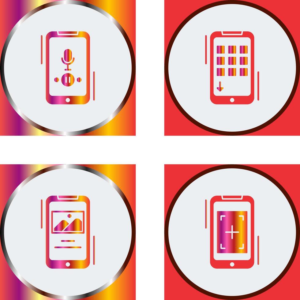 Voice Record and Device Icon vector