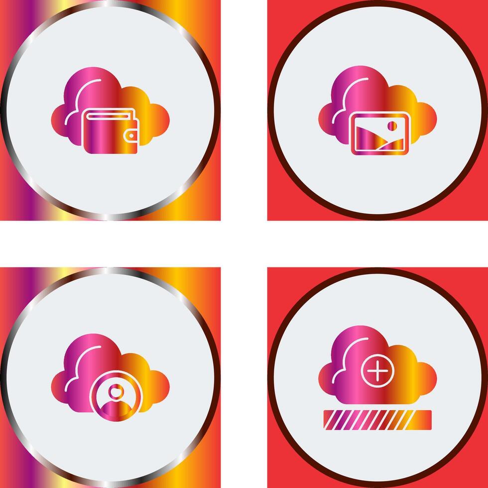 Wellet and Picture Icon vector