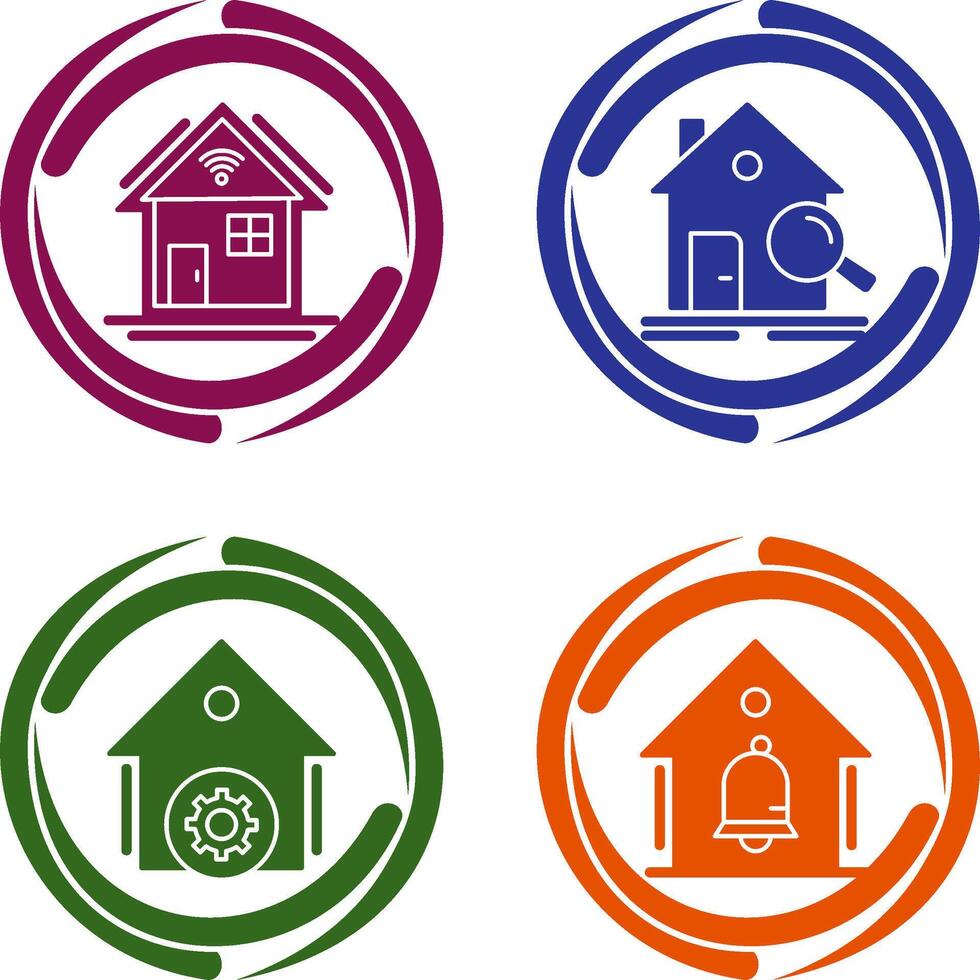 Search and Smart Home Icon vector