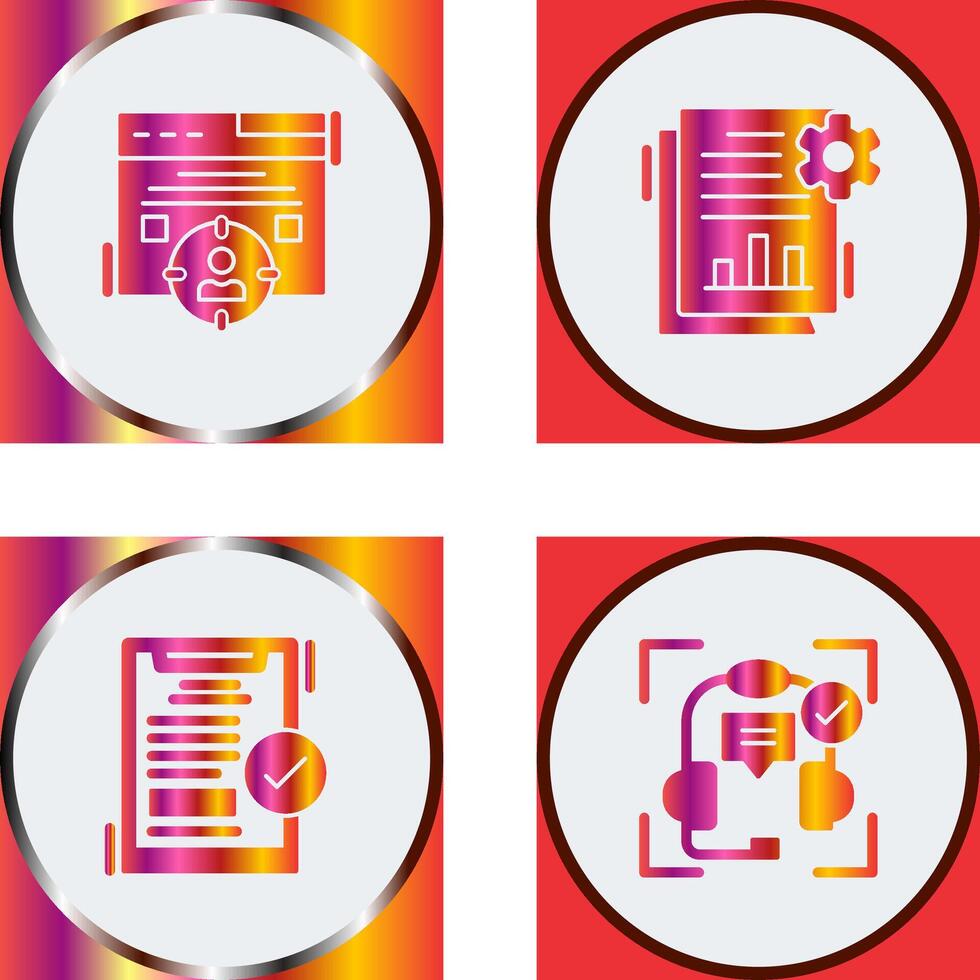Target Audience and SEO Report Icon vector