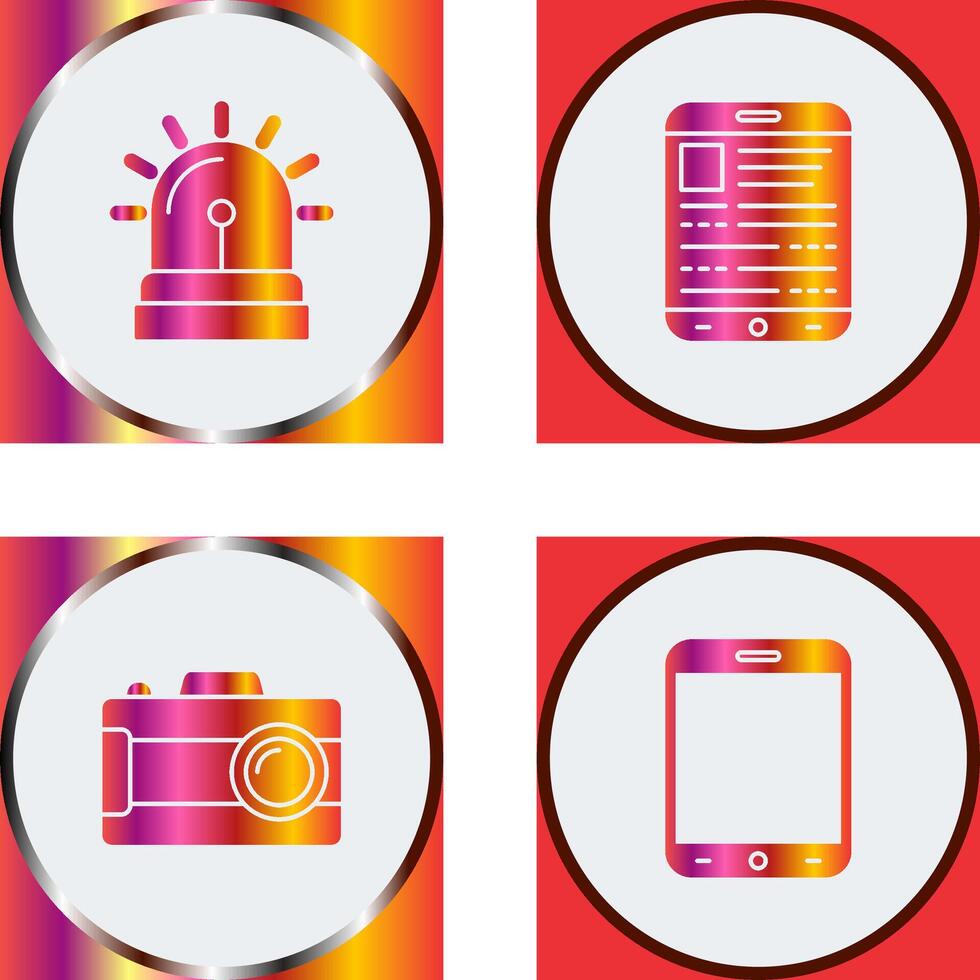 Alarm System and Ebook Icon vector